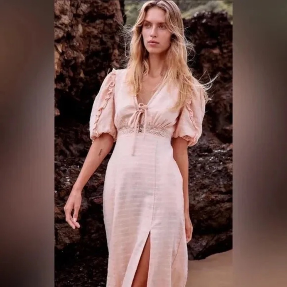 FREE PEOPLE Slow Pace Midi Dress ☮ Size Medium